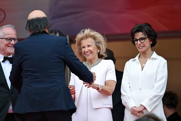 78eme Festival International du Film de Cannes Montée des marches Nouvelle Vague Festival de Cannes 2025 Red carpet Nouvelle vague Michael Youn, Kev Adams, Iris Knobloch, Rachida Dati 444525 2025 05 17 France Adams, Kev  Copyright: xLionelxGuericolas MPPx STAR_444525_014