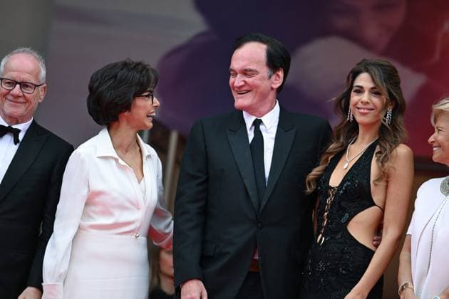 78eme Festival International du Film de Cannes Montée des marches Nouvelle Vague Festival de Cannes 2025 Red carpet Nouvelle vague Rachida Dati, Quentin Tarantino, Daniella Tarantino 444525 2025 05 17 France  Copyright: xLionelxGuericolas MPPx STAR_444525_029