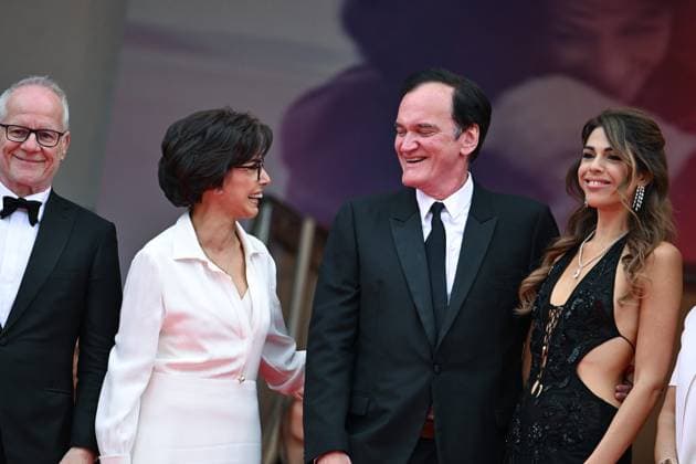 78eme Festival International du Film de Cannes Montée des marches Nouvelle Vague Festival de Cannes 2025 Red carpet Nouvelle vague Rachida Dati, Quentin Tarantino, Daniella Tarantino 444525 2025 05 17 France  Copyright: xLionelxGuericolas MPPx STAR_444525_031