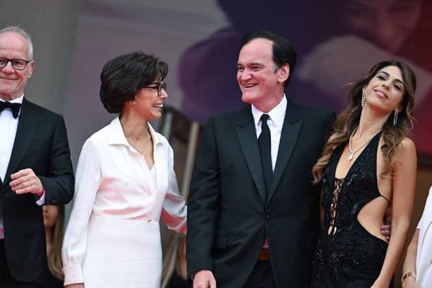 78eme Festival International du Film de Cannes Montée des marches Nouvelle Vague Festival de Cannes 2025 Red carpet Nouvelle vague Rachida Dati, Quentin Tarantino, Daniella Tarantino 444525 2025 05 17 France  Copyright: xLionelxGuericolas MPPx STAR_444525_033