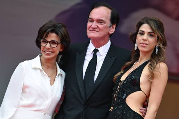 78eme Festival International du Film de Cannes Montée des marches Nouvelle Vague Festival de Cannes 2025 Red carpet Nouvelle vague Rachida Dati, Quentin Tarantino, Daniella Tarantino 444525 2025 05 17 France  Copyright: xLionelxGuericolas MPPx STAR_444525_035