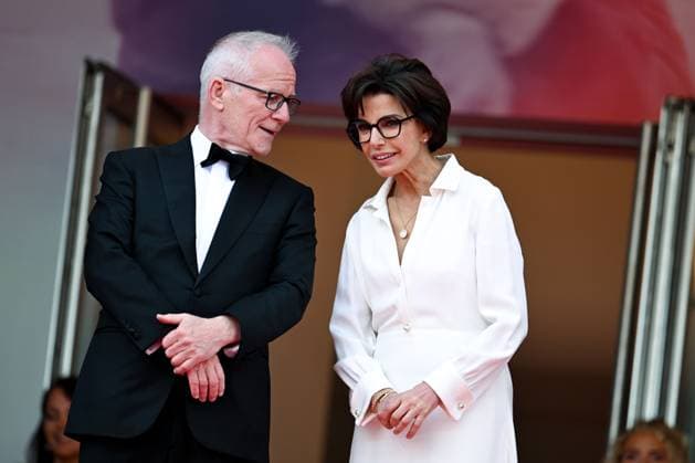 78eme Festival International du Film de Cannes Montée des marches Nouvelle Vague Festival de Cannes 2025 Red carpet Nouvelle vague Thierry Fremaux, Rachida Dati 444525 2025 05 17 France  Copyright: xLionelxGuericolas MPPx STAR_444525_047