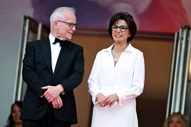 78eme Festival International du Film de Cannes Montée des marches Nouvelle Vague Festival de Cannes 2025 Red carpet Nouvelle vague Thierry Fremaux, Rachida Dati 444525 2025 05 17 France  Copyright: xLionelxGuericolas MPPx STAR_444525_048