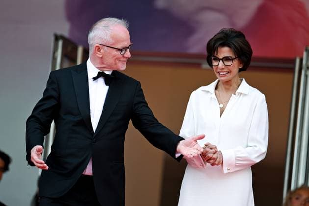 78eme Festival International du Film de Cannes Montée des marches Nouvelle Vague Festival de Cannes 2025 Red carpet Nouvelle vague Thierry Fremaux, Rachida Dati 444525 2025 05 17 France  Copyright: xLionelxGuericolas MPPx STAR_444525_051