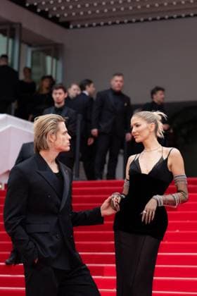 Cannes - Nouvelle Vague Red Carpet Elena Perminova and Matthew Gray Gubler attend the Nouvelle Vague (New Wave) red carpet at the 78th annual Cannes Film Festival at Palais des Festivals on May 17, 2025 in Cannes, France. Photo by Shootpix ABACAPRESS.COM Cannes France  Copyright: xShootpix ABACAx
