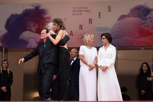 Cannes - Nouvelle Vague Red Carpet Thierry Fremaux, Cannes President Iris Knobloch, Rachida Dati, Daniella Tarantino and Quentin Tarantino attend the Nouvelle Vague (New Wave) red carpet at the 78th annual Cannes Film Festival at Palais des Festivals on May 17, 2025 in Cannes, France. Photo by Shootpix ABACAPRESS.COM Cannes France  Copyright: xShootpix ABACAx