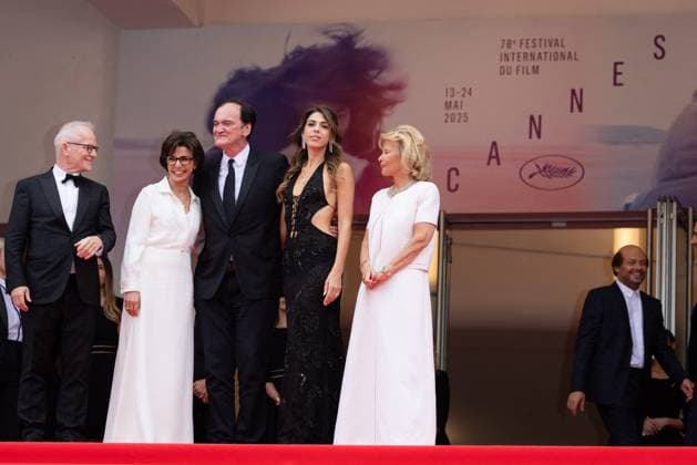 Cannes - Nouvelle Vague Red Carpet Thierry Fremaux, Cannes President Iris Knobloch, Rachida Dati, Daniella Tarantino and Quentin Tarantino attend the Nouvelle Vague (New Wave) red carpet at the 78th annual Cannes Film Festival at Palais des Festivals on May 17, 2025 in Cannes, France. Photo by Shootpix ABACAPRESS.COM Cannes France  Copyright: xShootpix ABACAx