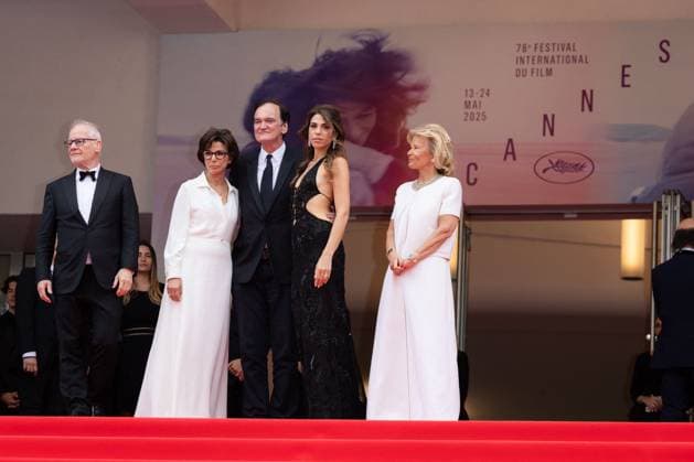 Cannes - Nouvelle Vague Red Carpet Thierry Fremaux, Cannes President Iris Knobloch, Rachida Dati, Daniella Tarantino and Quentin Tarantino attend the Nouvelle Vague (New Wave) red carpet at the 78th annual Cannes Film Festival at Palais des Festivals on May 17, 2025 in Cannes, France. Photo by Shootpix ABACAPRESS.COM Cannes France  Copyright: xShootpix ABACAx
