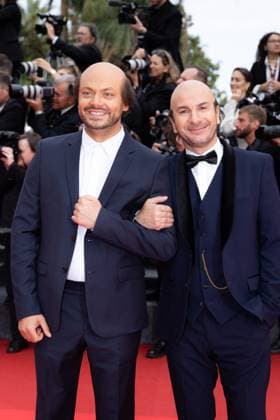 Cannes - Nouvelle Vague Red Carpet Kev Adams and Michaël Youn attend the Nouvelle Vague (New Wave) red carpet at the 78th annual Cannes Film Festival at Palais des Festivals on May 17, 2025 in Cannes, France. Photo by Shootpix ABACAPRESS.COM Cannes France  Copyright: xShootpix ABACAx