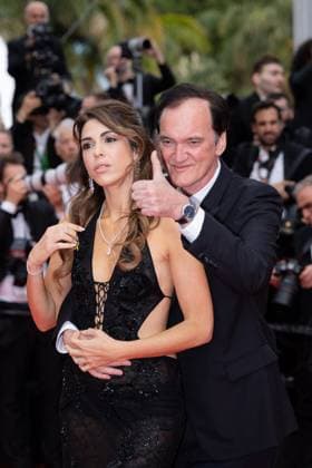 Cannes - Nouvelle Vague Red Carpet Daniella Tarantino and Quentin Tarantino attend the Nouvelle Vague (New Wave) red carpet at the 78th annual Cannes Film Festival at Palais des Festivals on May 17, 2025 in Cannes, France. Photo by Shootpix ABACAPRESS.COM Cannes France  Copyright: xShootpix ABACAx