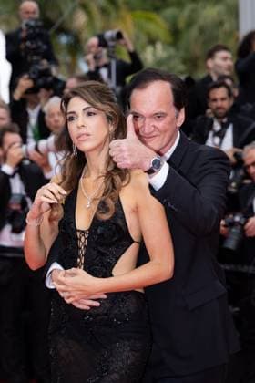 Cannes - Nouvelle Vague Red Carpet Daniella Tarantino and Quentin Tarantino attend the Nouvelle Vague (New Wave) red carpet at the 78th annual Cannes Film Festival at Palais des Festivals on May 17, 2025 in Cannes, France. Photo by Shootpix ABACAPRESS.COM Cannes France  Copyright: xShootpix ABACAx