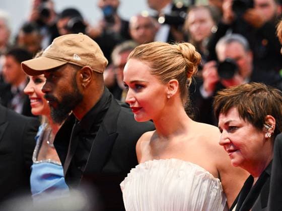 Cannes, 78th Cannes Film Festival 2025 - evening 5 - red carpet of the film Die, My Love Cannes, 78th Cannes Film Festival 2025 - evening 5 - red carpet of the film Die My Love - In the photo: LaKeith Stanfield, Jennifer Lawrence, Lynne Ramsay cannes France  Copyright: xIPA ABACAx