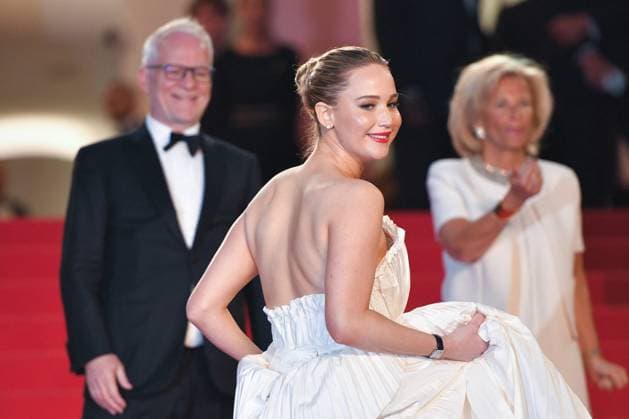 Cannes Die My Love Premiere AM Thierry Fremaux, Jennifer Lawrence and Iris Knobloch attending the Die My Love Premiere in Cannes, France on May 17, 2025 as part of the 78th Cannes Film Festival. Photo by Aurore Marechal ABACAPRESS.COM Cannes France  Copyright: xMarechalxAurore ABACAx