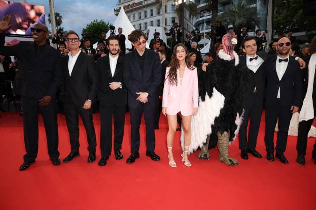 Die My Love Red Carpet at the 78th Annual Cannes Film Festival Michel Hazanavicius, Jean-Pascal Zadi, RaphaÃ«l Quenard, Hugo David, Francois Civil, Jean-Baptiste Durand, and guest - Die My Love Red Carpet at the 78th Annual Cannes Film Festival in Cannes, France on May 17, 2025.  Copyright: x Chassery+Courdjix