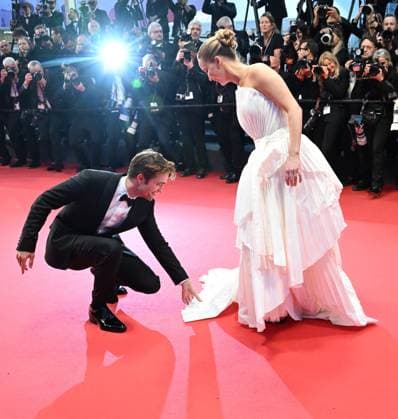 British actor Robert Pattinson and American actress Jennifer Lawrence attend the premiere of Die My Love at the 78th Cannes Film Festival in Cannes, France on Saturday May 17, 2025.  CAN20250517170 RUNExHELLESTAD