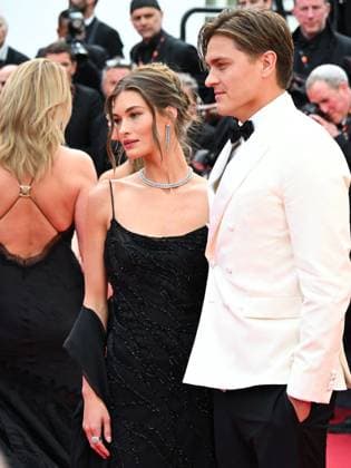 Cannes, 78th Cannes Film Festival 2025 - evening 5 - red carpet of the film Die, My Love Cannes, 78th Cannes Film Festival 2025 - evening 5 - red carpet of the film Die, My Love . In the photo Grace Elizabeth fiancé Nicolas Krause Cannes France  Copyright: xIPA ABACAx