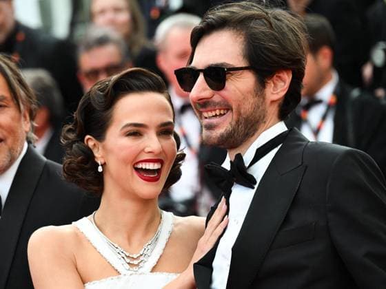 Cannes, 78th Cannes Film Festival 2025 - evening 5 - red carpet of the film Die, My Love Cannes, 78th Cannes Film Festival 2025 - evening 5 - red carpet of the film Die, My Love . In the photo Richard Linklater, Zoey Deutch, Guillaume Marbeck Cannes France  Copyright: xIPA ABACAx