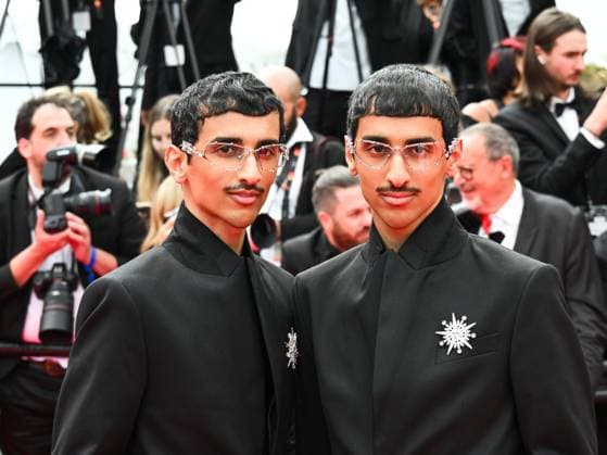 Cannes, 78th Cannes Film Festival 2025 - evening 5 - I Beauty Cannes, 78th Cannes Film Festival 2025 - evening 5 - red carpet of the film Nouvelle Vague In the photo: Humaid Hadban, Mohammad Hadban cannes France  Copyright: xIPA ABACAx