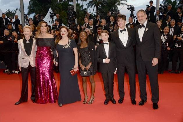 May 17, 2025, Cannes, France: August Miklos Friedrich Hermann, Amaya Josephine Hermann, Mariska Hargitay, Andrew Nicolas Hermann and Peter Hermann attend the Die My Love red carpet at the 78th annual Cannes Film Festival at Palais des Festivals on May 17, 2025 in Cannes, France. Cannes France - ZUMAi09_ 20250517_zaf_i09_040 Copyright: xFrederickxInjimbertx