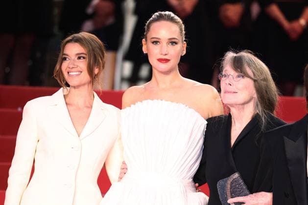 Cannes Die My Love Screening JD Justine Ciarrocchi, Jennifer Lawrence, Sissy Spacek attend the Die My Love red carpet at the 78th annual Cannes Film Festival at Palais des Festivals on May 17, 2025 in Cannes, France. Photo by Jerome Domine ABACAPRESS.COM Cannes France  Copyright: xDominexJerome ABACAx