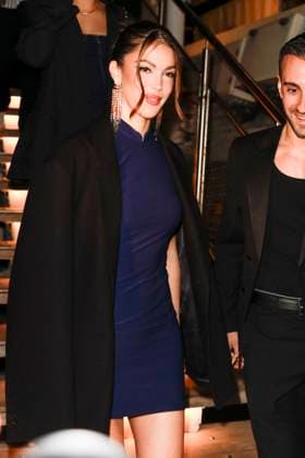 Internationale Filmfestspiele von Cannes, Le Grand Diner-Dadju Cannes - Iris Mittenaere And Antoine Dupont At Le Grand Diner-Dadju At Carlton Iris Mittenaere, Antoine Dupont arrive to Hotel Carlton Beach to attending Le Grand Diner-Dadju ahead the 78th annual Cannes Film Festival on May 17, 2025 in Cannes, France. Photo by Marco Piovanotto ABACAPRESS.COM Cannes France  Copyright: xPiovanottoxMarco ABACAx