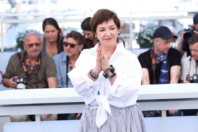 Cannes - Die My Love Photocall Lynne Ramsay posing during the Die My Love photocall at the 78th annual Cannes Film Festival at Palais des Festivals on May 18, 2025 in Cannes, France. Photo by Jerome Domine ABACAPRESS.COM Cannes France  Copyright: xDominexJerome ABACAx