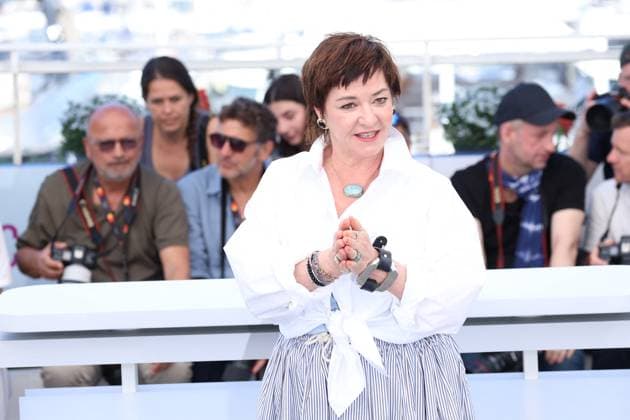 Cannes - Die My Love Photocall Lynne Ramsay posing during the Die My Love photocall at the 78th annual Cannes Film Festival at Palais des Festivals on May 18, 2025 in Cannes, France. Photo by Jerome Domine ABACAPRESS.COM Cannes France  Copyright: xDominexJerome ABACAx