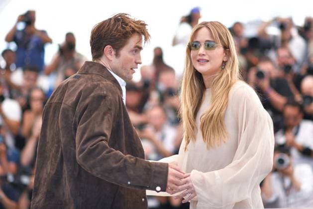 Cannes Die My Love Photocall AM Robert Pattinson and Jennifer Lawrence attending the Die My Love Photocall in Cannes, France on May 18, 2025 as part of the 78th Cannes Film Festival. Photo by Aurore Marechal ABACAPRESS.COM Cannes France  Copyright: xMarechalxAurore ABACAx