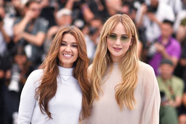 Cannes Die My Love Photocall AM Justine Ciarrocchi and Jennifer Lawrence attending the Die My Love Photocall in Cannes, France on May 18, 2025 as part of the 78th Cannes Film Festival. Photo by Aurore Marechal ABACAPRESS.COM Cannes France  Copyright: xMarechalxAurore ABACAx