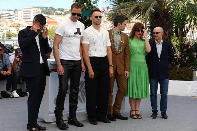 May 18, 2025, Cannes, Cote D azur, France: Cast and crew of whom ALEXANDER SKARSGARD pose during the photocall for Pillion at the 78th Annual Cannes Film Festival at Palais des Festivals in Cannes, France Cannes France - ZUMAc179 20250518_zep_c179_100 Copyright: xMickaelxChavetx