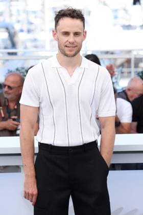 Cannes - Pillion Photocall Harry Lighton posing during the Pillion photocall at the 78th annual Cannes Film Festival at Palais des Festivals on May 18, 2025 in Cannes, France. Photo by Jerome Domine ABACAPRESS.COM Cannes France  Copyright: xDominexJerome ABACAx