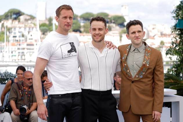 Alexander Skarsgard, Harry Lighton and Harry Melling at the photocall for the feature film Pillion at the Festival de Cannes 2025 78 Cannes International Film Festival at the Palais des Festivals Cannes, 18 05 2025 Foto:xD.xBedrosianx xFuturexImagex pillion_5502