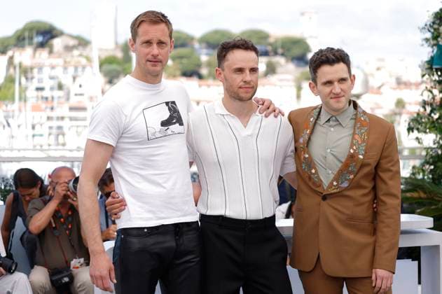 Alexander Skarsgard, Harry Lighton and Harry Melling at the photocall for the feature film Pillion at the Festival de Cannes 2025 78 Cannes International Film Festival at the Palais des Festivals Cannes, 18 05 2025 Foto:xD.xBedrosianx xFuturexImagex pillion_5503