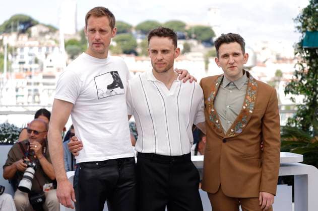Alexander Skarsgard, Harry Lighton and Harry Melling at the photocall for the feature film Pillion at the Festival de Cannes 2025 78 Cannes International Film Festival at the Palais des Festivals Cannes, 18 05 2025 Foto:xD.xBedrosianx xFuturexImagex pillion_5504