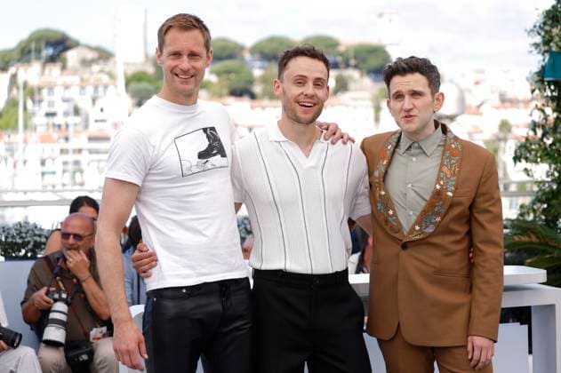 Alexander Skarsgard, Harry Lighton and Harry Melling at the photocall for the feature film Pillion at the Festival de Cannes 2025 78 Cannes International Film Festival at the Palais des Festivals Cannes, 18 05 2025 Foto:xD.xBedrosianx xFuturexImagex pillion_5505