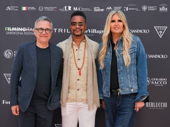 Cannes, 78th Cannes Film Festival 2025 - day 6 - press conference Filming Italy Sardinia - In the photo: Paolo del Brocco, Cuba Gooding Jr., Tiziana Rocca,  Copyright: xBarbaraxAmendolax xipa-agency.netx xPoolxVideoxEventsx05x IPA_Agency_IPA57874781