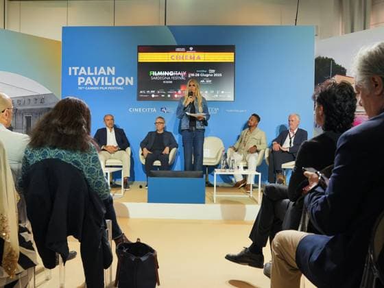 Cannes, 78th Cannes Film Festival 2025 - day 6 - press conference Filming Italy Sardinia - In the photo: Tiziana Rocca,  Copyright: xBarbaraxAmendolax xipa-agency.netx xPoolxVideoxEventsx05x IPA_Agency_IPA57874839