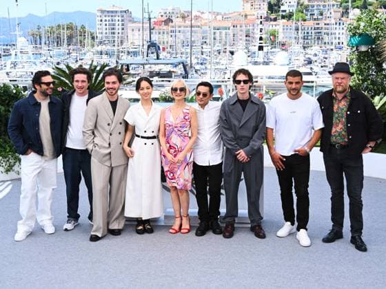 Cannes, France, France: Cannes, 78th Cannes Film Festival 2025 - day 6 - Photocall of the film Le Roi Soleil . In the photo : Pio Marmaï, Joseph Olivennes, Panayotis Pascot, Lucie Zhang, Maria de Medeiros, Xianzeng Pan, Nemo Schiffman, Sofiane Zermani and Vincent Maël Cardona Cannes France - ZUMAp169 20250518_zea_p169_1164 Copyright: xAlbertoxTerenghix