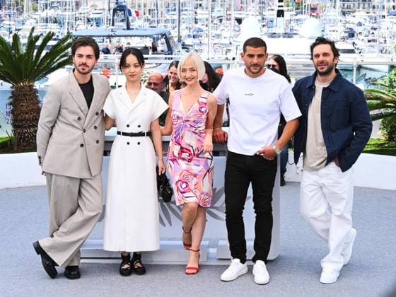 Cannes, France, France: Cannes, 78th Cannes Film Festival 2025 - day 6 - Photocall of the film Le Roi Soleil . In the photo : Panayotis Pascot, Lucie Zhang, Maria de Medeiros, Sofiane Zermani and Pio MarmaÃ Cannes France  - ZUMAp169 20250518_zea_p169_1168 Copyright: xAlbertoxTerenghix