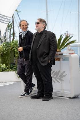 La Lecon De Musique Alexandre Desplat & Guillermo Del Toro Photocall - The 78th Annual Cannes Film Festival Alexandre Desplat and Guillermo del Toro pose during the La Lecon De Musique Alexandre Desplat & Guillermo Del Toro photocall at the 78th annual Cannes Film Festival at Palais des Festivals in Cannes, France, on May 18, 2025. Cannes France  Copyright: xLucaxCarlinox originalFilename: carlino-notitle250518_npRX0.jpg