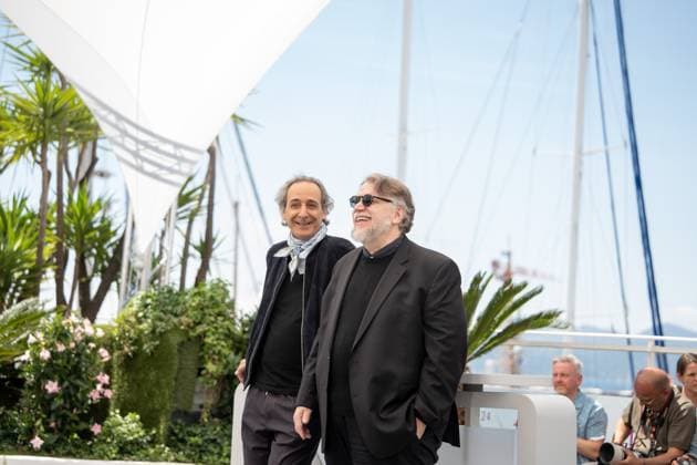 La Lecon De Musique Alexandre Desplat & Guillermo Del Toro Photocall - The 78th Annual Cannes Film Festival Alexandre Desplat and Guillermo del Toro pose during the La Lecon De Musique Alexandre Desplat & Guillermo Del Toro photocall at the 78th annual Cannes Film Festival at Palais des Festivals in Cannes, France, on May 18, 2025. Cannes France  Copyright: xLucaxCarlinox originalFilename: carlino-notitle250518_npYGR.jpg