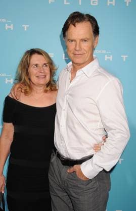 Los Angeles Premiere of Flight Susan Devlin & Bruce Greenwood The Los Angeles premiere of Flight at ArcLight Cinemas in Hollywood, California, USA. October 23rd, 2012 half length black off the shoulder dress white shirt grey gray trousers married husband wife CAP ROT TM TM ROT Hollywood California USA Copyright: xTM ROT CapitalxPicturesx
