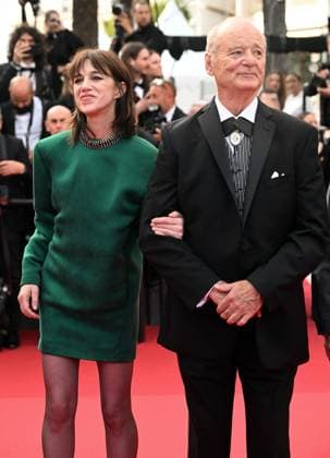 French actress Charlotte Gainsburg and American actor Bill Murray attend the premiere of The Phoenician Scheme at the 78th Cannes Film Festival in Cannes, France on Sunday May 18, 2025.  CAN20250518167 RUNExHELLESTAD
