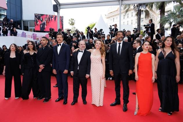 Guest, Aimée Buidine, Sami Outalbali, Laurent Lafitte, Antony Cordier, Elodie Bouchez, Ramzy Bedia, Noée Abita, guest Montée des marches du film The Phoenician Scheme lors du 78ème Festival International du Film de Cannes, au Palais des Festivals à Cannes Le 18 mai 2025 Jacovides Moreau Bestimage Red carpet for the movie The Phoenician Scheme during the 78th Cannes International Film Festival at the Palais des Festivals in Cannes, France On may 18th 2025 unknown  Copyright: xJACOVIDES-MOREAUx xBESTIMAGExJACOVIDES-MOREAUx xBESTIMAGEx