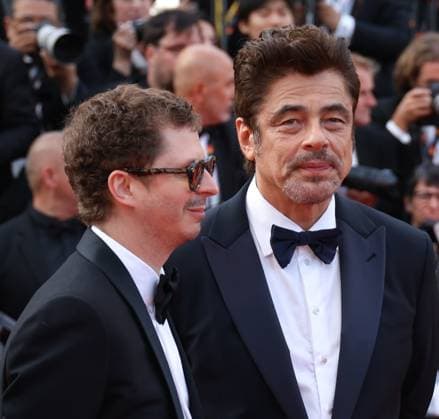 78eme Festival International du Film de Cannes Montée des marches du film The Phoenician Theme 78th Cannes Film Festival Red carpet of the film The phoenician scheme Michael Cera and Benicio Del Toro 444609 2025 05 18 Cannes France  Copyright: xIsabellexVautierx xStarfacex STAR_444609_024