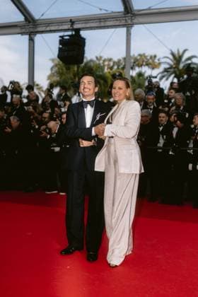Internationale Filmfestspiele von Cannes, The Phoenician Scheme Premiere 78eme Festival International du Film de Cannes Montée des marches du film The Phoenician Theme 78th International Cannes Film Festival Red carpet for The Phoenician Theme Movie 444610 2025 05 18 Alpes Maritimes Cannes France Friend, Rupert Mullins, Aimee  Copyright: xTerencexBaelenx STAR_444610_150