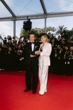 Internationale Filmfestspiele von Cannes, The Phoenician Scheme Premiere 78eme Festival International du Film de Cannes Montée des marches du film The Phoenician Theme 78th International Cannes Film Festival Red carpet for The Phoenician Theme Movie 444610 2025 05 18 Alpes Maritimes Cannes France Friend, Rupert Mullins, Aimee  Copyright: xTerencexBaelenx STAR_444610_151