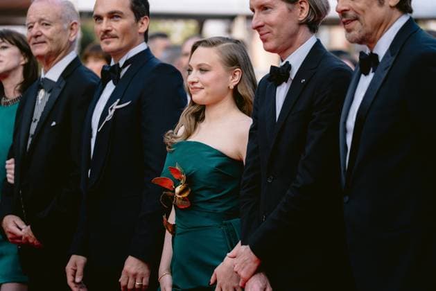 Internationale Filmfestspiele von Cannes, The Phoenician Scheme Premiere 78eme Festival International du Film de Cannes Montée des marches du film The Phoenician Theme 78th International Cannes Film Festival Red carpet for The Phoenician Theme Movie 444610 2025 05 18 Alpes Maritimes Cannes France Winslet Threapleton, Mia  Copyright: xTerencexBaelenx STAR_444610_169