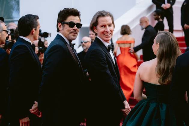 Internationale Filmfestspiele von Cannes, The Phoenician Scheme Premiere 78eme Festival International du Film de Cannes Montée des marches du film The Phoenician Theme 78th International Cannes Film Festival Red carpet for The Phoenician Theme Movie 444610 2025 05 18 Alpes Maritimes Cannes France Anderson, Wes Del Toro, Benicio  Copyright: xTerencexBaelenx STAR_444610_196