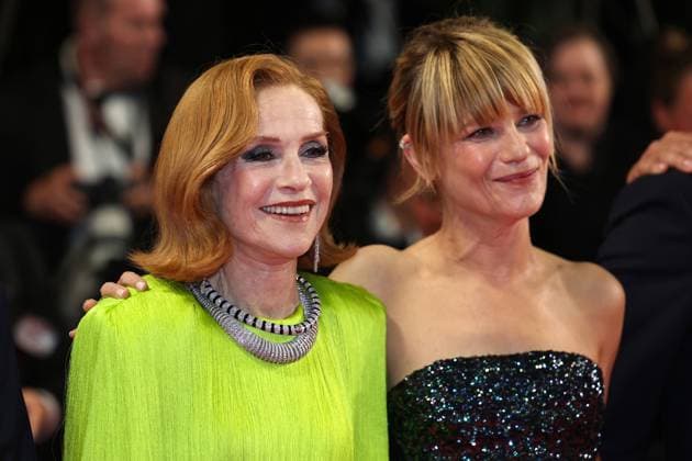May 18, 2025, Cannes, Alpes Cote Dazur, France: The 78th Cannes Film Festival is taking place in Cannes from May 13 to 24. Isabelle Huppert and Marina Fois attend the La Femme La Plus Riche Du Monde (The Richest Woman in The World) red carpet at the 78th annual Cannes Film Festival. Cannes France - ZUMAt227 20250518_zip_t227_007 Copyright: xMarinaxTakimotox